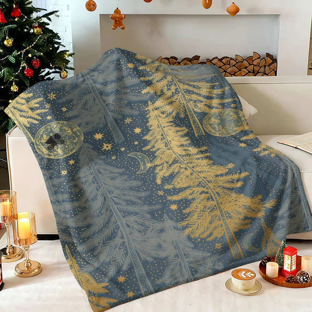 ET Alien Bike Moon Forest Flannel Blanket Soft Fuzzy Plush Cozy Warm Throw for Sofa Bed Couch Home Decor