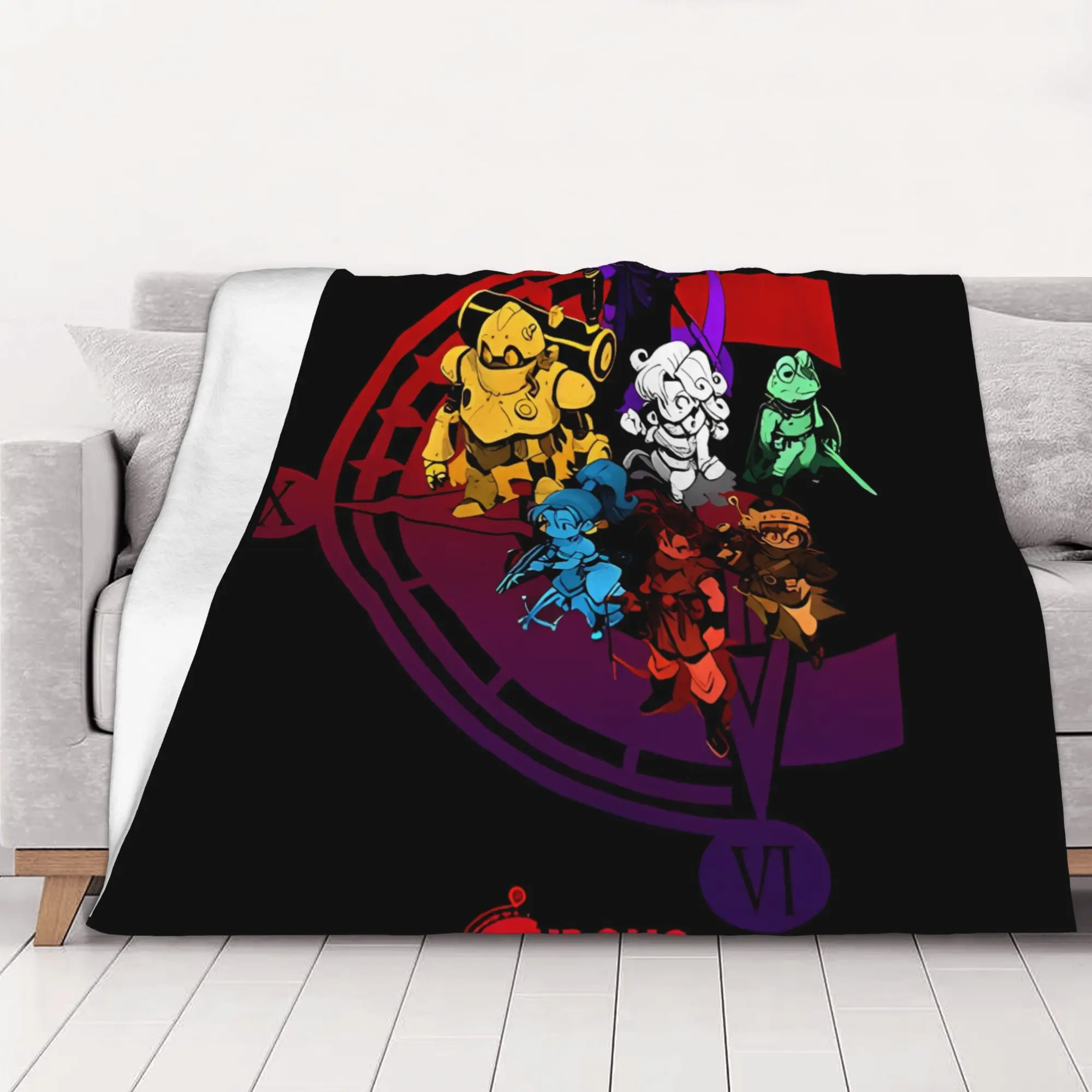 1PC home Cute Room Decor Chrono Trigger Tribute Stylized Blanket Throw Blanket Chrono Trigger Novelty Warm Blanket All Season