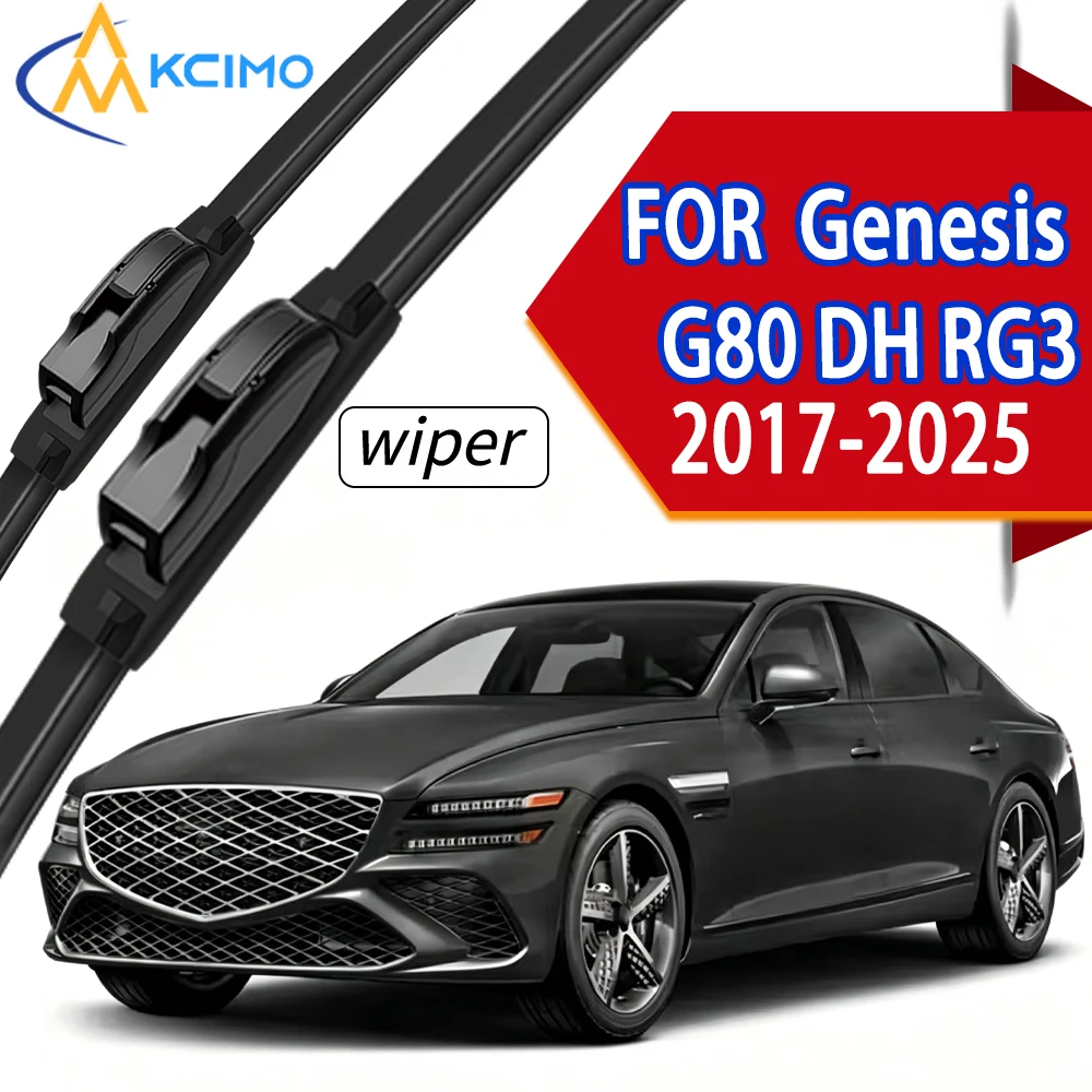 

Premium OEM Spec Front Windscreen Wiper Blades with High-Density Rubber, Perfect Fit for Genesis G80 DH RG3 2017-2025.