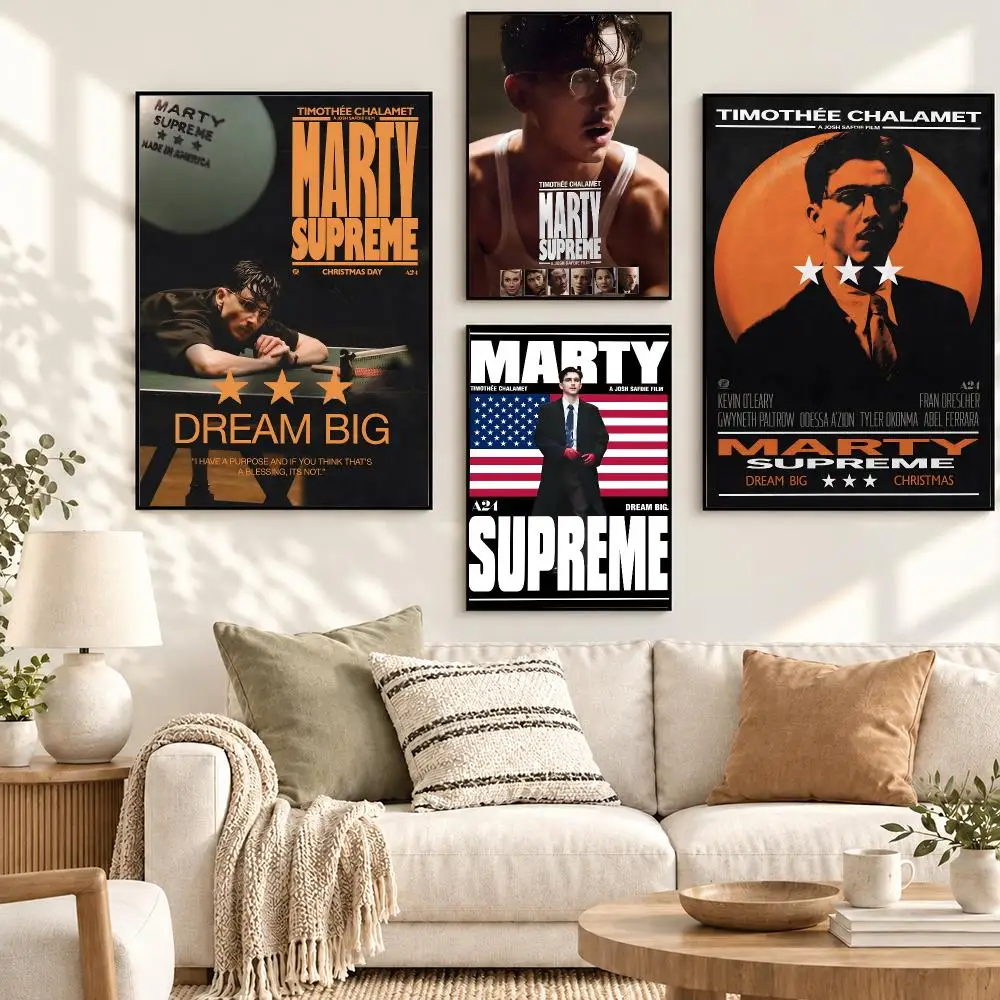 Marty Supreme Sports Drama Movie Table Tennis Vintage Poster Decorative art prints for the home, holiday gifts, unframed