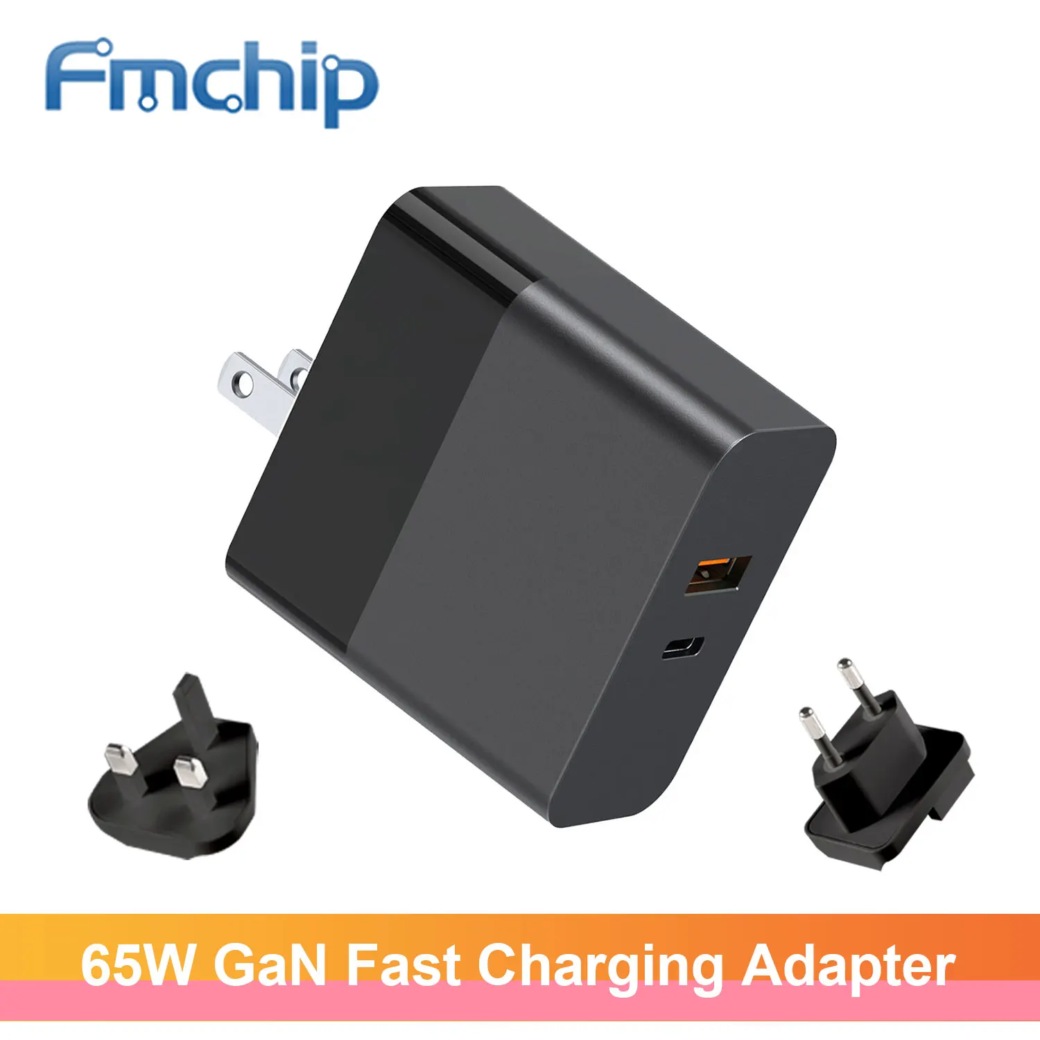 FMchip 100W Power GAN Charger Type-C QC PD Adapter Charger QC3.0 for Latop Soldering Iron Mobile Phone Replacement Adapter