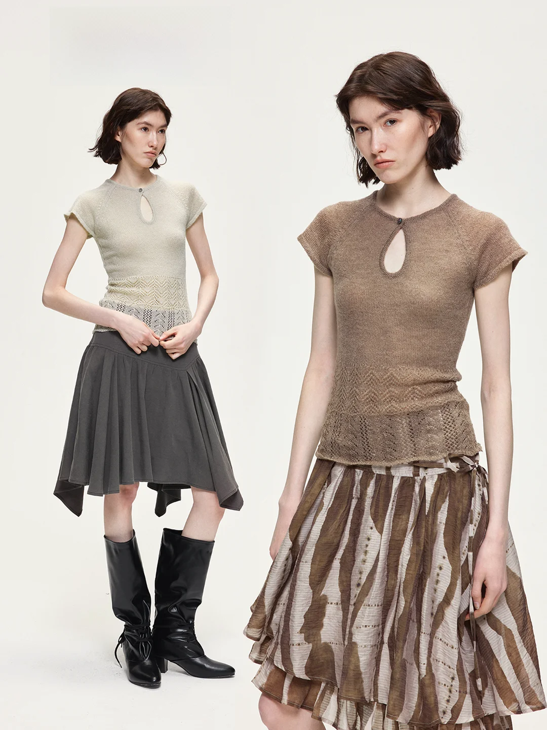 

Acosey Design Sensation Camere Wool Knitted Top oulder Hollow out Design Casual Fit Women's ort Sve round Ne Pullover