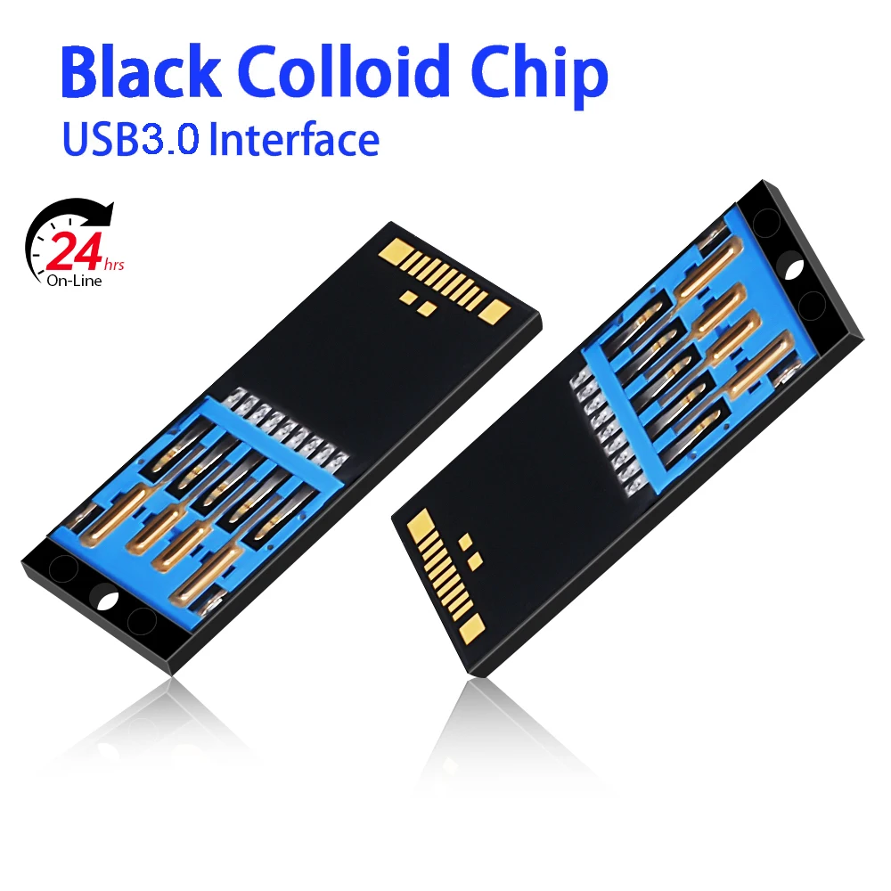 3.0 High Speed USB Flash Memory 16 32 64GB USB Short Long Edge U Disk Semi-finished Chip Pendrive Factory Wholesale 15X11X1.4mm
