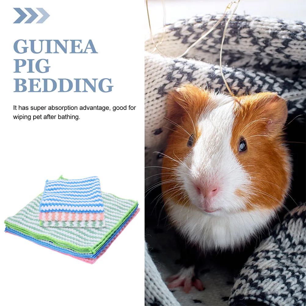 

12 Pcs Pet Blanket 30x30 Fiber Guinea Pig Liners Cage Bedding Rabbit Beds Small Animal Blankets Washable Soft Warm
