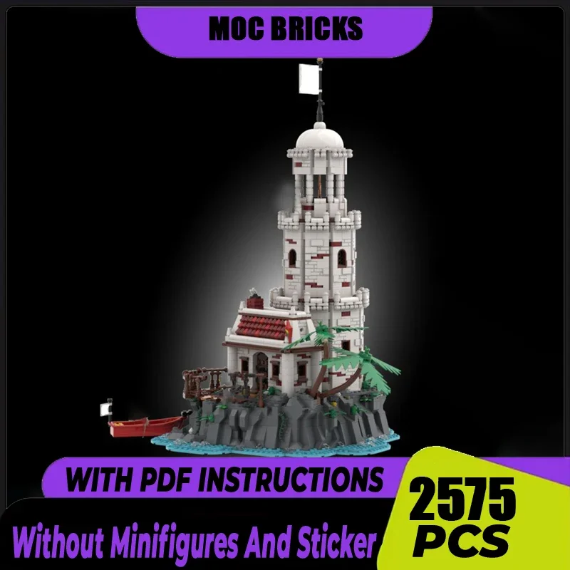 

Средневековая модель замка Moc, строительные блоки, модульная модель королевского маяка, технология, модульная кирпич, сделай сам, строительная игрушка, подарки