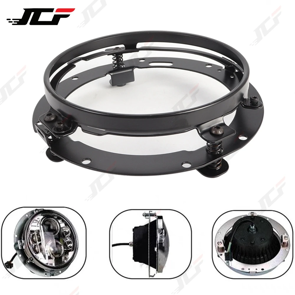7' Inch LED Headlight Mounting Bracket Round Ring Headlight Mount Lamp Holder Brackets For Wrangler JK Suzuki Samurai Car