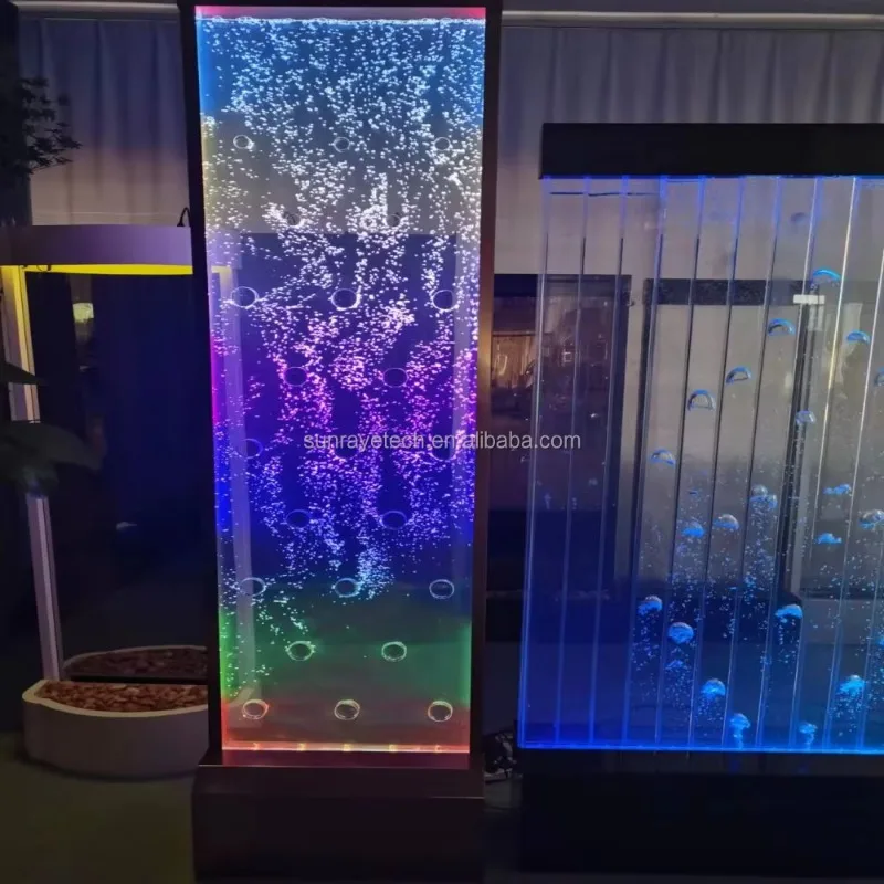 floor standing programmable LED bubble wall water bubble panel for office hotel restaurant bar ktv club deco