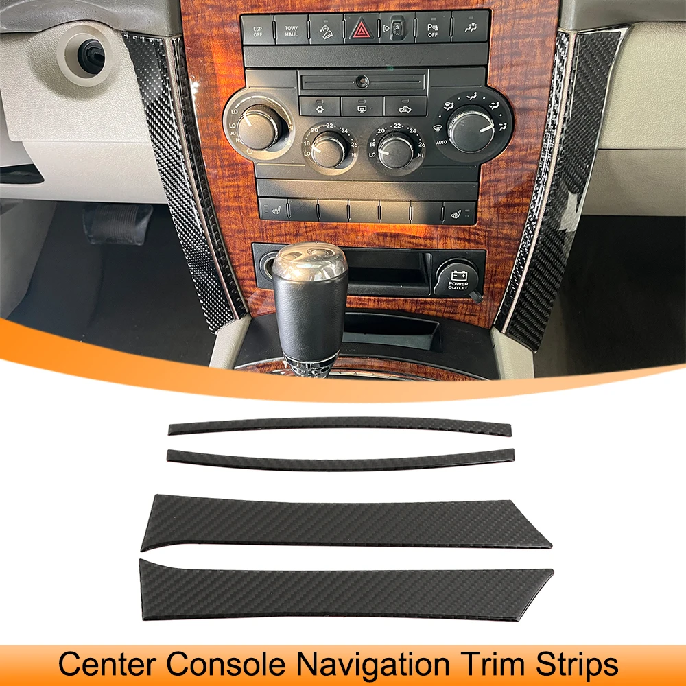 

Car Center Console Navigation Both Side Decoration Strips Trim for Jeep Commander 2006 2007 2008 2009 2010 Interior Accessories