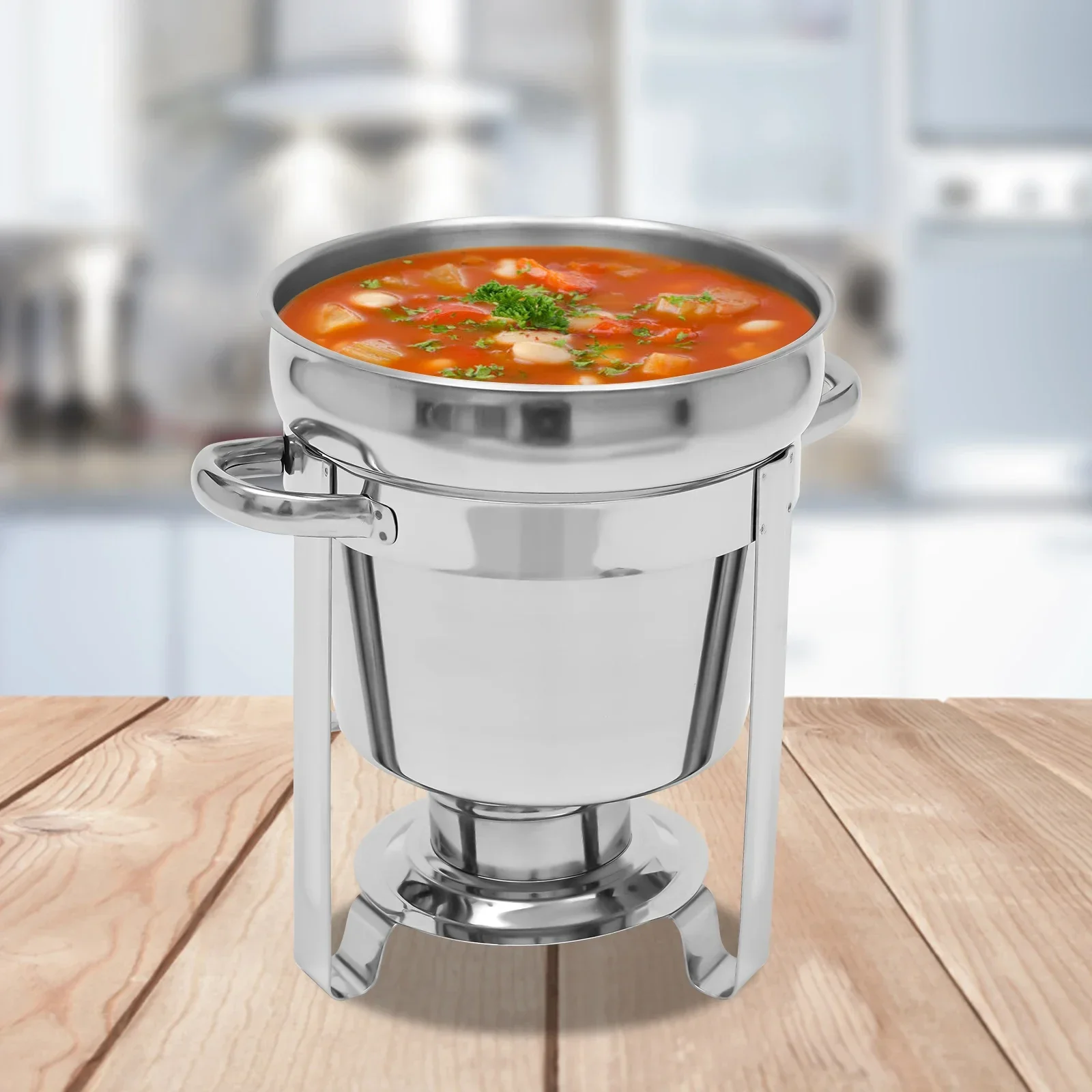 

Stainless Steel 7L Soup Heater Soup Pot Catering Supplies Food Warmer - Buffet Heating Set - Food Warmer for Parties