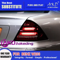 AKD Tail Lamp for BENZ W203 LED Tail Light 2000-2006 C200 C180 Fog Brake Turn Signal Automotive Accessories