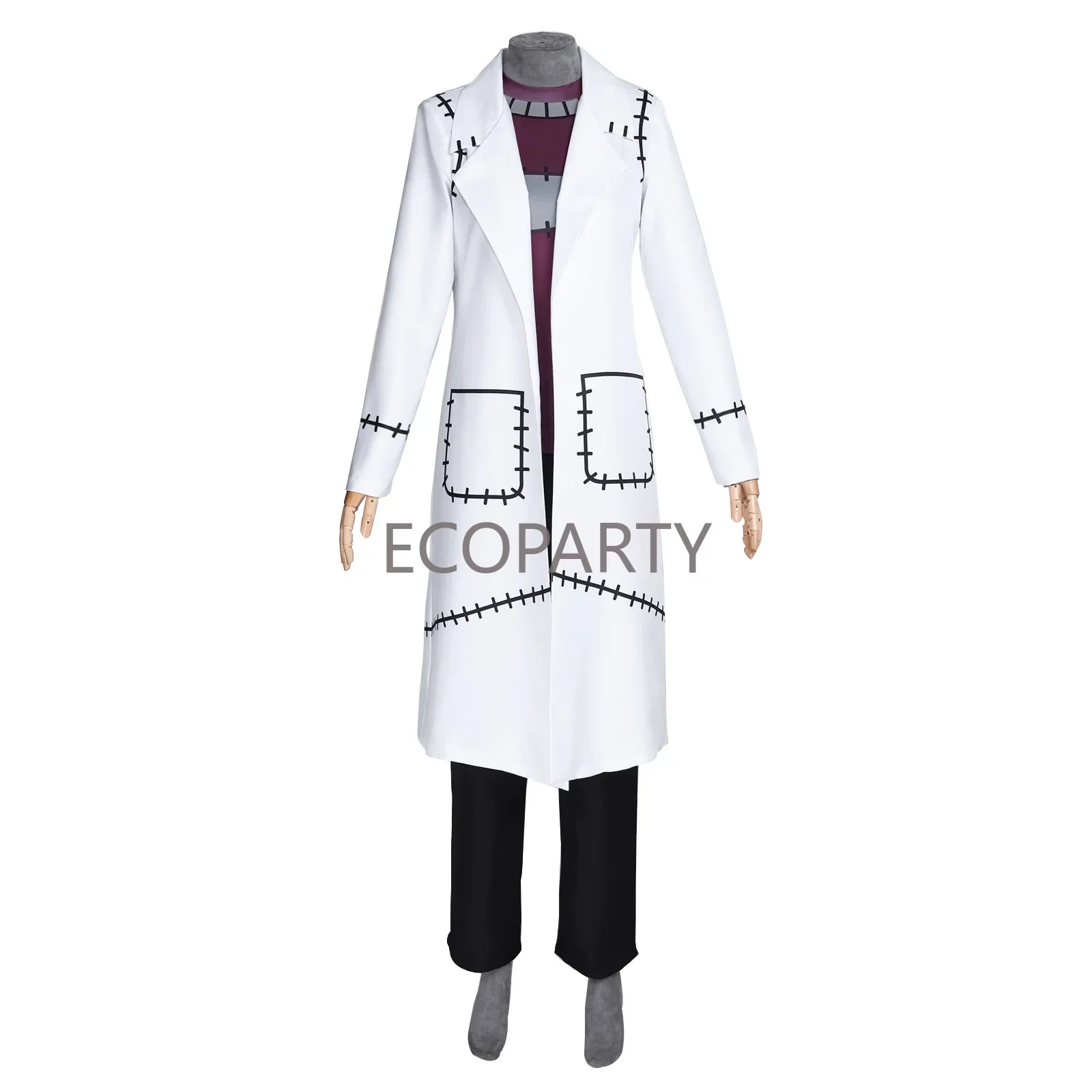 

Franken Stein Cosplay Doctor Anime Soul Eater Cosplay Costume Uniform Trench Top Pants Set Party Role Outfit for Men Disfraz