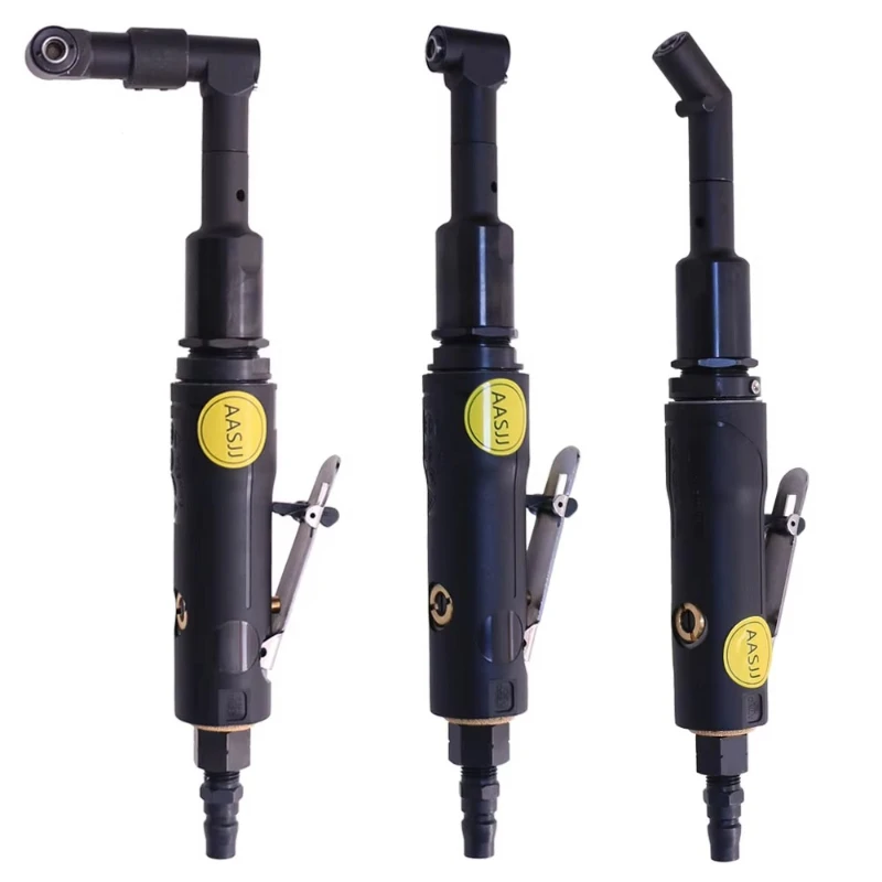 Degree Right Angle Air Drill, Mini Angled Pneumatic Drill AD090B, Small Head Corner Drill for Narrow Space Machining Repair