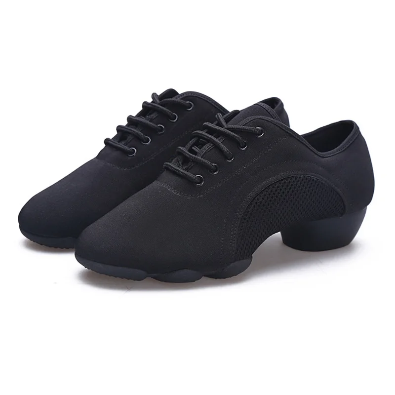 USHINE 34-46 Men Latin Dance Shoes Adult Teacher Shoes Soft Teacher Dance Shoes Oxford Latin Shoes Women Cloth Heel 3cm