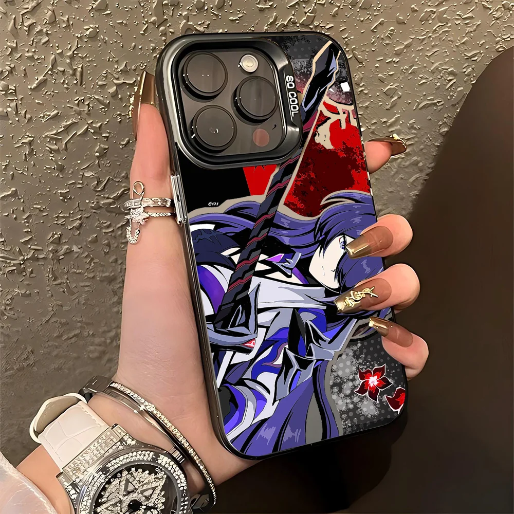 Honkai Star Rail Acheron Mousepad Phone Case IMD Color Silver Shell For IPhone 16 15 14 13 12 Pro Max Plus