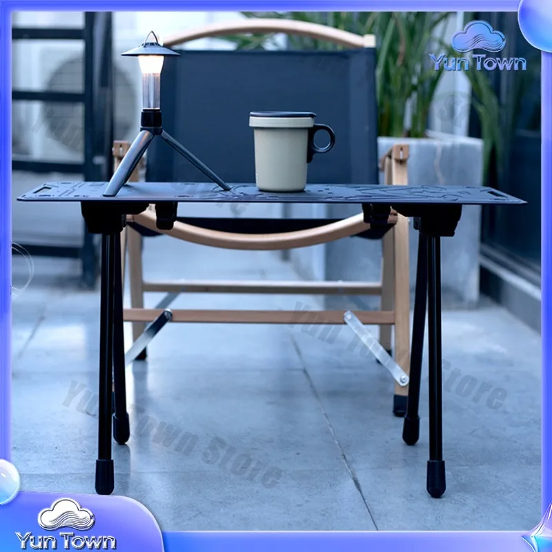 DIY modified flat for outdoor camping skateboard bracket folding tactical tables and chairs camping table picnic solid wood