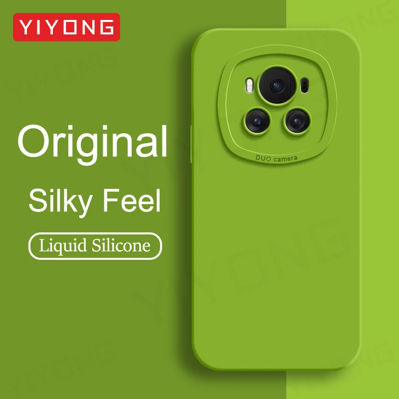 For Magic6 Pro Case YIYONG Square Liquid Silicone Soft Cover For Huawei Honor Magic 8 7 6 5 Pro Magic7 Magic8 Lite Phone Cases
