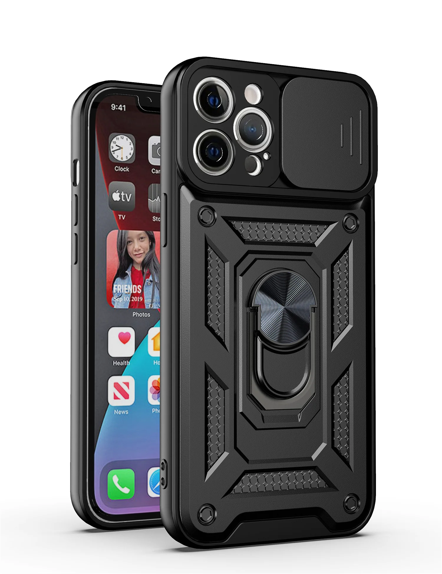Für iphone 12 Pro Max Rutsche Kamera Objektiv Schutz Stoßfest Rüstung Fall Für iphone 12 Pro Max Magnetische Auto Halter Abdeckung