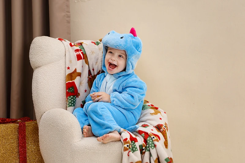 MICHLEY Karneval Baby Strampler Flanell Cosplay Kleinkind Säugling Kleidung Overall Bodysuits Jumpsuit Kostüm für Mädchen Jungen – Detail 11