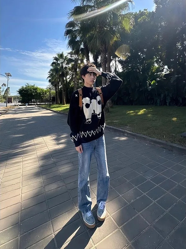 

Мужские джинсы-буткэт слим-фит со средней посадкой, на флисовой подкладке, с высокой талией, прямые штанины, повседневные, из прочной джинсовой ткани, на все сезоны