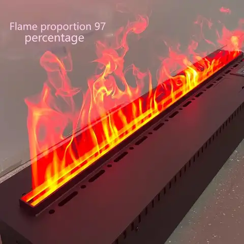 🔥   RGB LED 불꽃, APP/원격 제어, 초음파 안개, 터치 스크린, 40CM 조정 가능한 불꽃을 갖춘 3D 원자화 전기 벽난로,