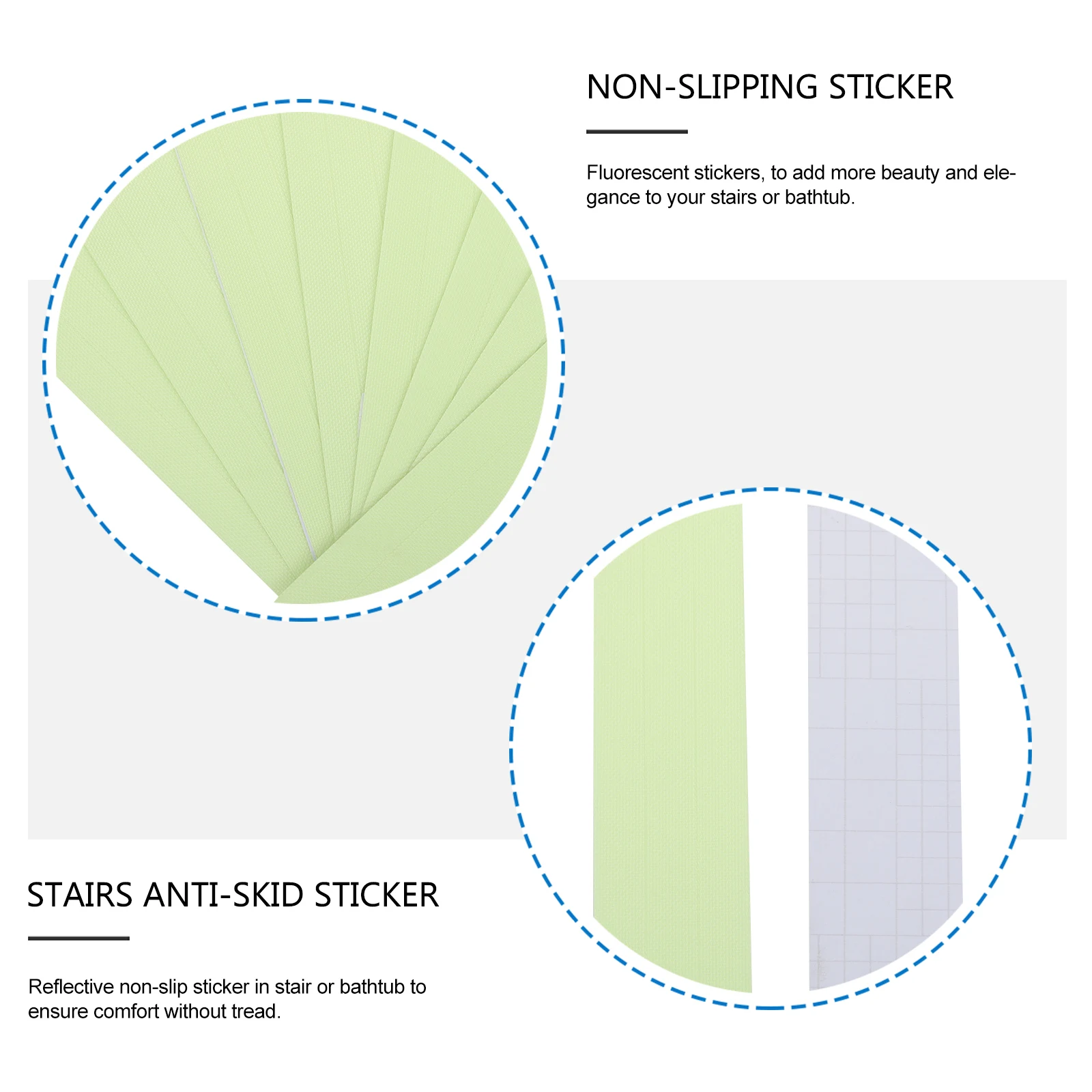 

24Pcs Anti- Reflective Stairs Strips Bathtub Non- Fluorescent Stickers Prevention