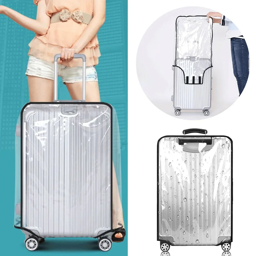 

Luggage Cover Transparent PVC Waterproof Dust Travel Trolley Suit for 18-30 Inch Suitcase Travel Accessories Luggage Supplies