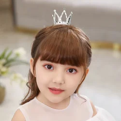 Lovely Girls' Hairband Rhinestone Princess Crown Silver Gold Color Headdress Party Birthday Tiara for Children Hair Accessories