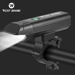 WEST BIKING Anti-Glare Bicycle Headlights IPX6 Waterproof Rechargeable Bike Front Light MTB LED Cycle Light Bike Accessories