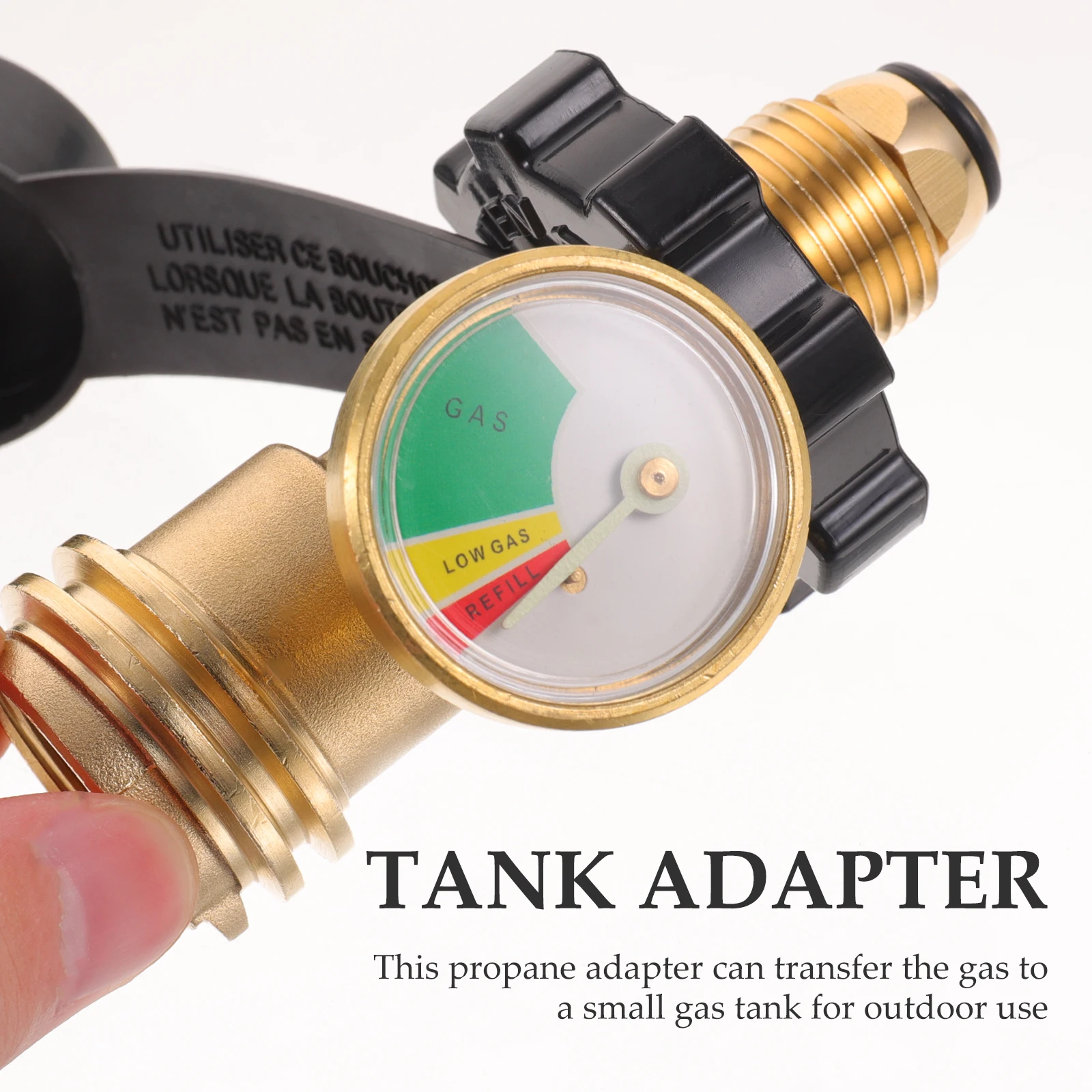 

Propane Tank Pressure Gauge Gas Cans Fuel Convert Head Air Compressor Switch Adapter Hose Brass Durable Weather Resistant