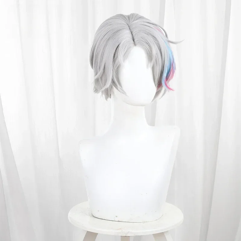 qwerrtyuio. 123456 Game Identity V Departures C104 banda rosa azul encurtido cola de caballo Cosplay peluca resistente al calor Syntheasdffghjk 98