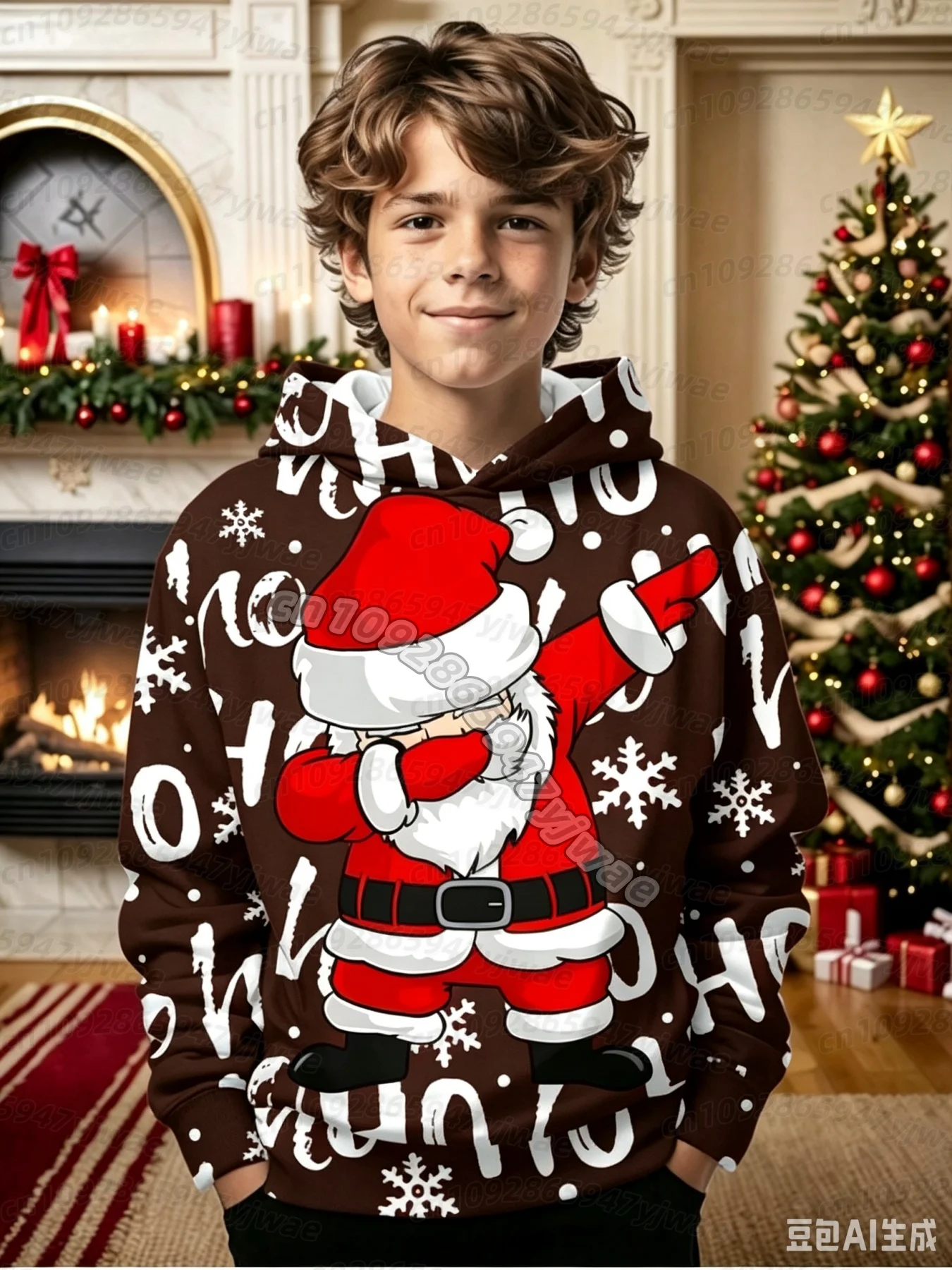 2026  Winter Boys Cosplay Merry Christmas Adult Kids Hoodies Unisex Sport Men Women Santa Claus Cosplay Kids Hoodies