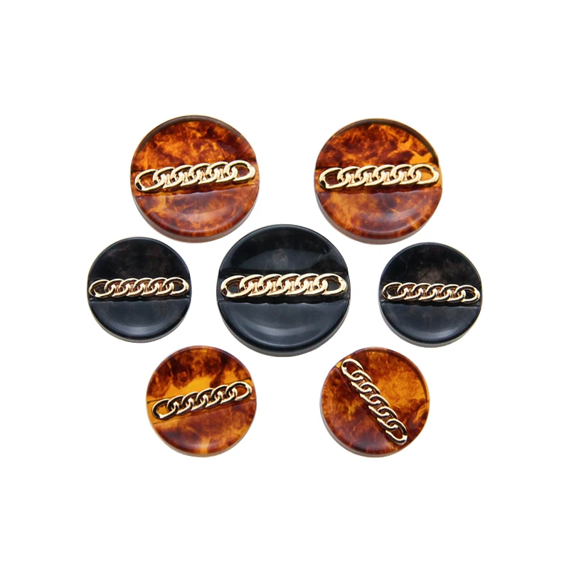 2pcs/pack resin button circular retro style fashion coat suit woolen coat women's top half skirt button accessories