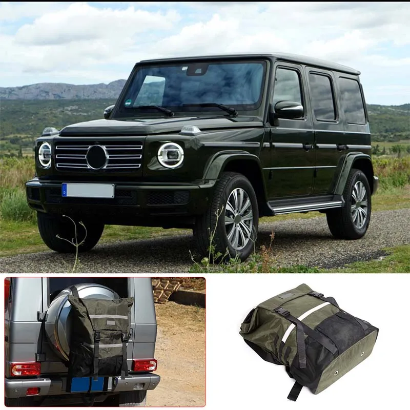 For Mercedes-benz G-Class W463 2004-2018 Car styling Spare Tire Hanging Bag Backpack Storage Bag Car Accessories