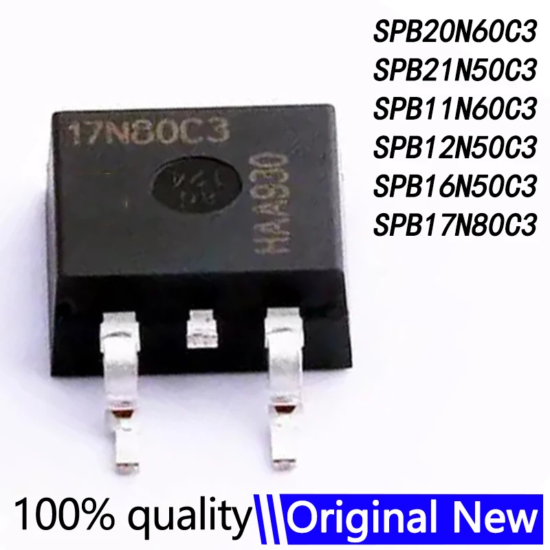 10Pcs SPB20N60C3 20N60C3 SPB20N60 SPB21N50C3 SPB11N60C3 SPB12N50C3 SPB16N50C3 SPB17N80C3 21N50C3 11N60C3 12N50C3 16N50C3 TO-263