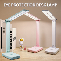 Creative LED Desk Lamp USB Rechargeable 3 Levels Dimmable Touch Table Lamp Foldable Bedside Desk Eye Protection Reading Lamp