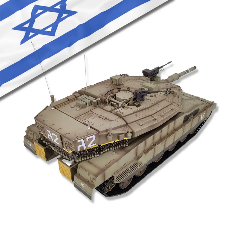 Henglong 3958 Israel Mecawa  MK4 Main Battle Tank Remote Control Electric Military Tank Model 1/16 Metal Track Boy Rc Toy Car