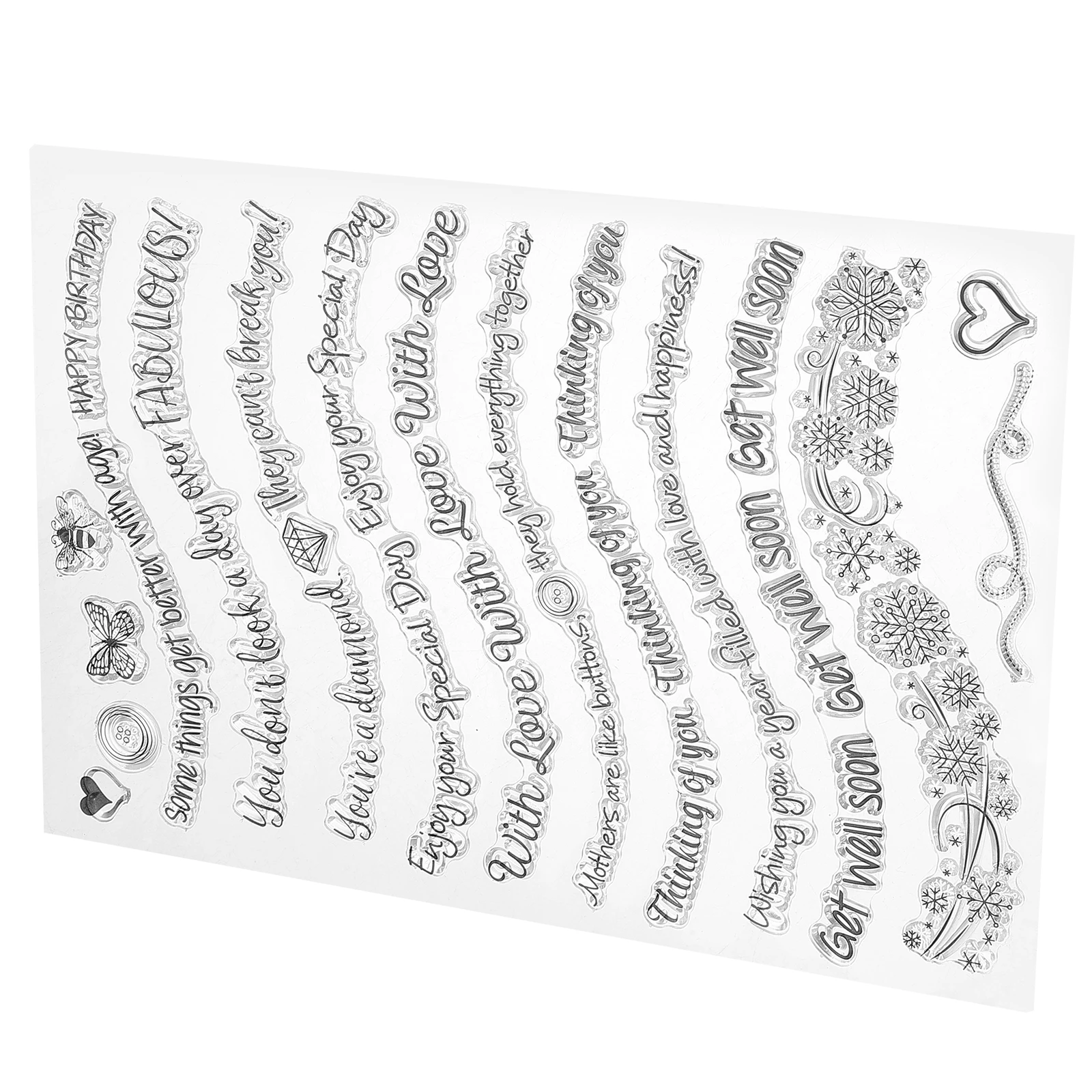

Transparent Stamps Clear TPR Material Scrapbooking Crafting Journaling Card Making Silicone Seal Reusable Precise Placement Easy