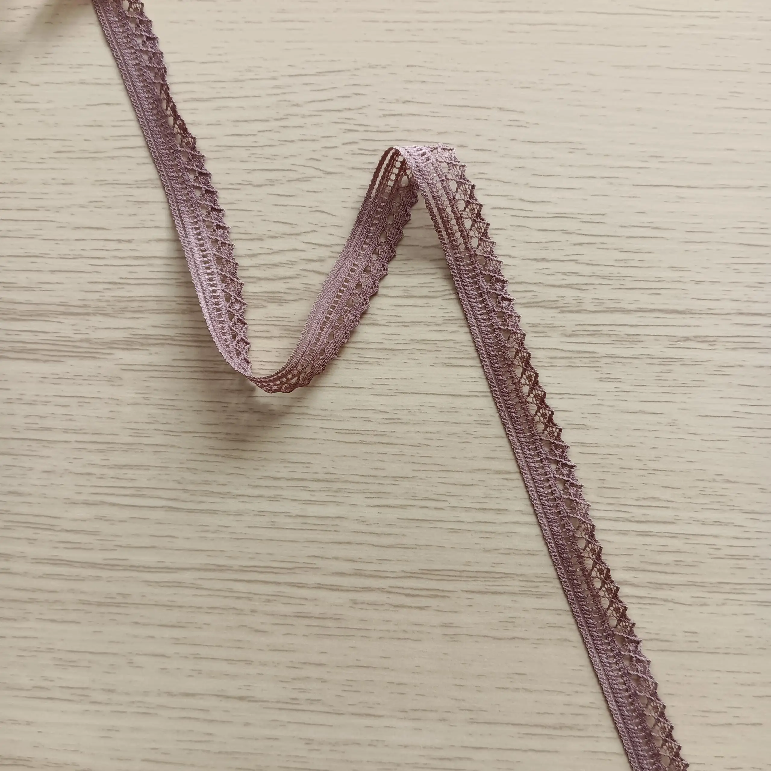 S1867-4 19-1 1.3cm purple lace trim for underwear, Pressed Lace Clothes Sskirt Underwear Sewing Accessories