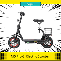 Bogist M5 Pro-S Electric Scooter with Seat, 500W Motor, 48V 13Ah Battery, 48km/h Max Speed,  12 \