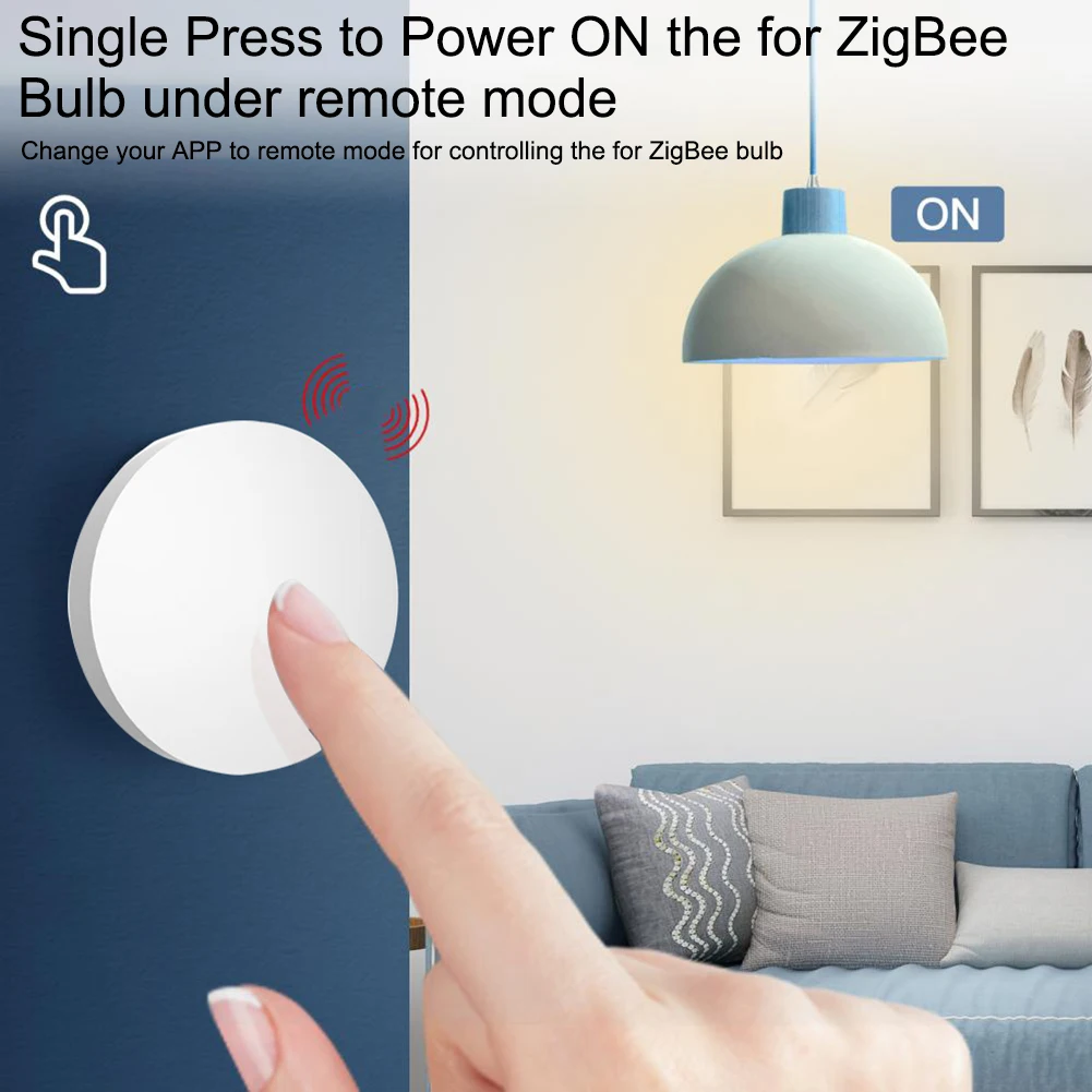 Scene Switch for Tuya Using For ZigBee 3.0 Protocol with Remote Operation Through Compatible Smartphone Applications