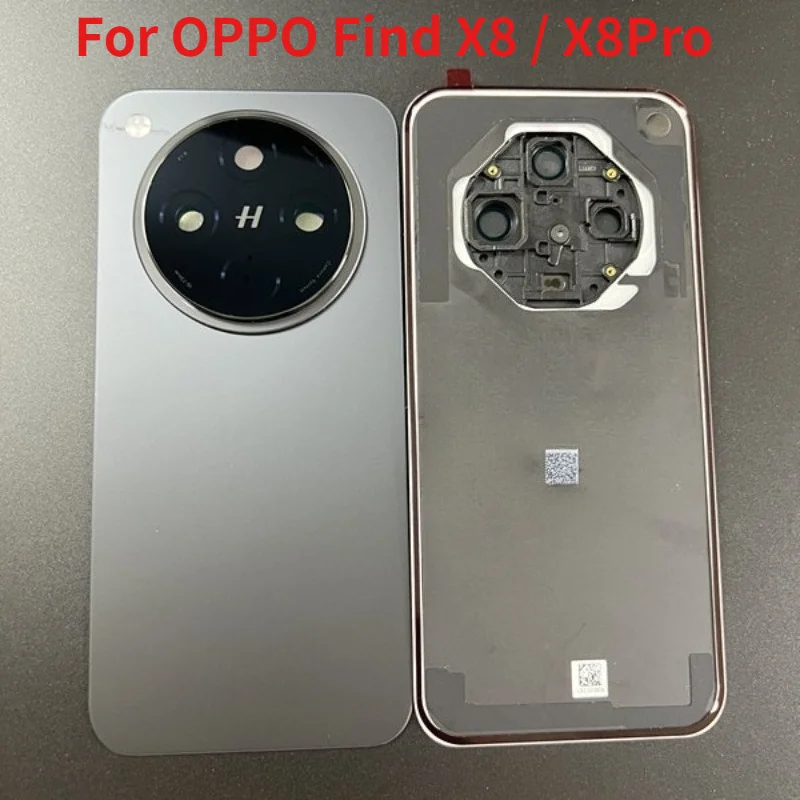 New  Back Cover For OPPO Find X8 / X8Pro Rear Battery Door Housing Case Camera Lens Frame Replacement CPH2659 CPH2659