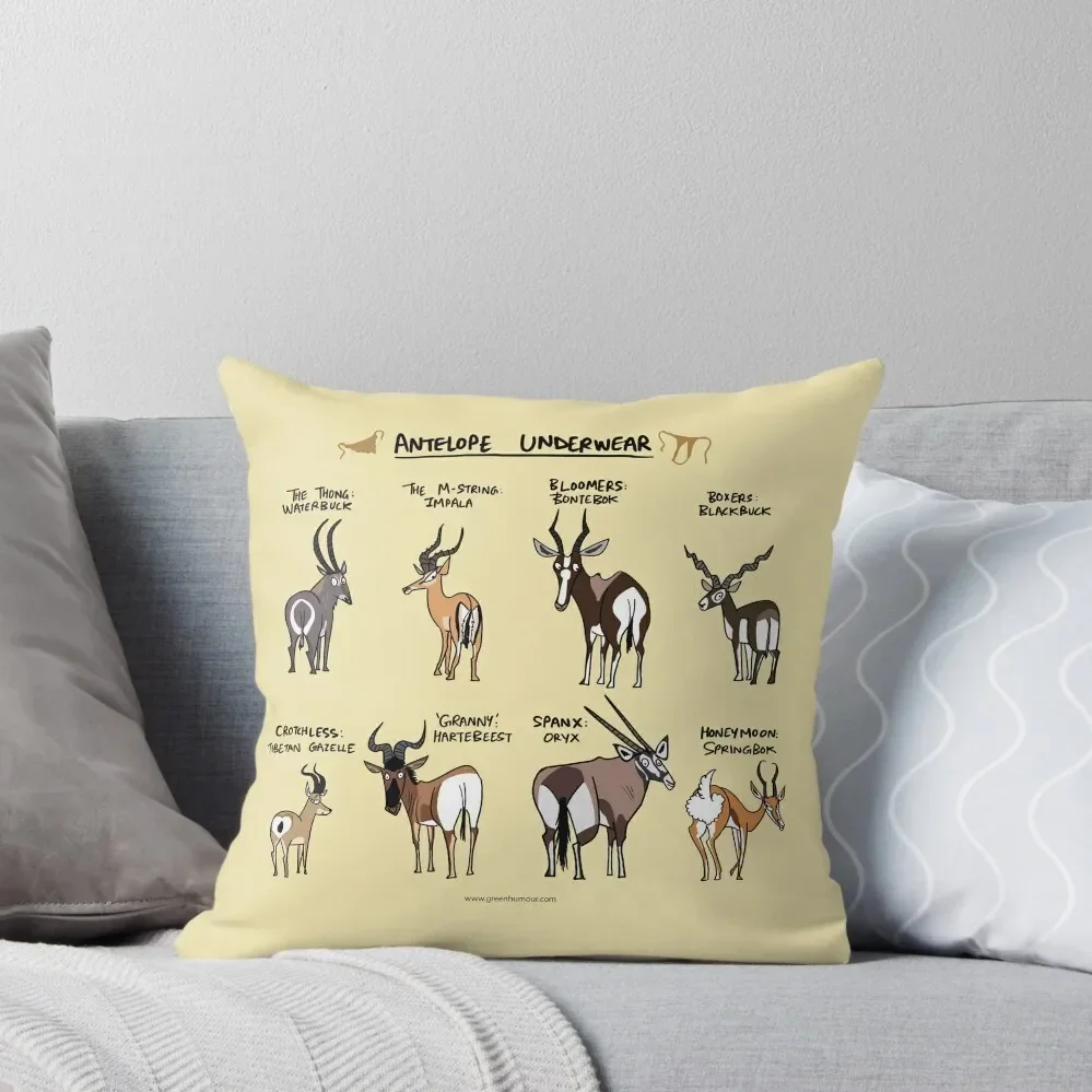 Antelope Underwear Throw Pillow Pillowcases Bed Cushions Embroidered Cushion Cover Couch Pillows pillow