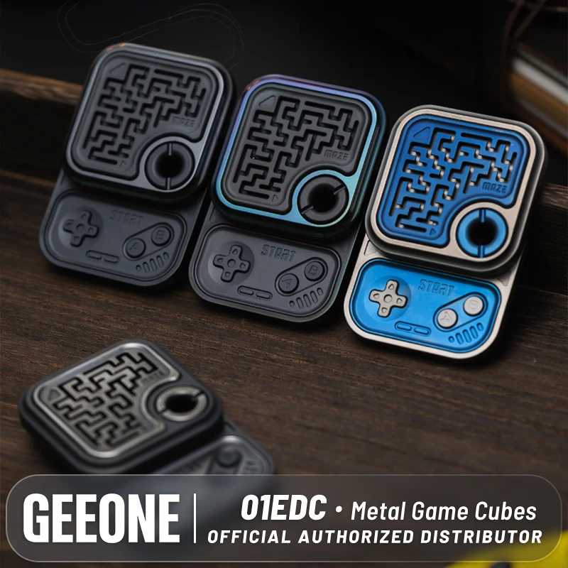 01EDC Metal Game Cubes Slider Fidget Mechanical Stress Relief Toys Fidget Spinner Anxiety Toys Office Desk Toys