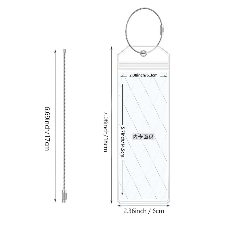 PVC transparant bagagelabel Zachte film Kaarthoes Zelfsluitende waterdichte bagage ingecheckd in kaartlabel Hangtags