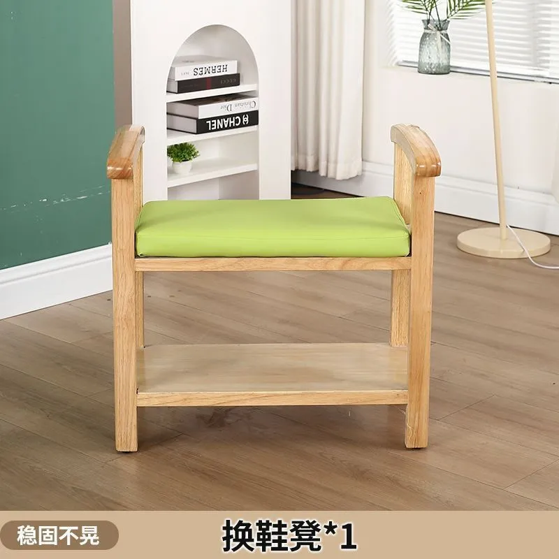 無垢材の靴交換用スツール、ベンチスツールは座ることができます、靴キャビネット、家の玄関ラック、多層の靴交換用スツール