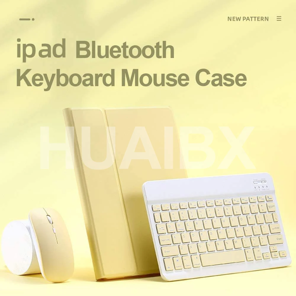 Imagem -04 - Capa para Tablet com Teclado Bluetooth Destacável Mouse sem Fio Adequado para Ipad Air Air2 Ipad Pro 9.7 9.7