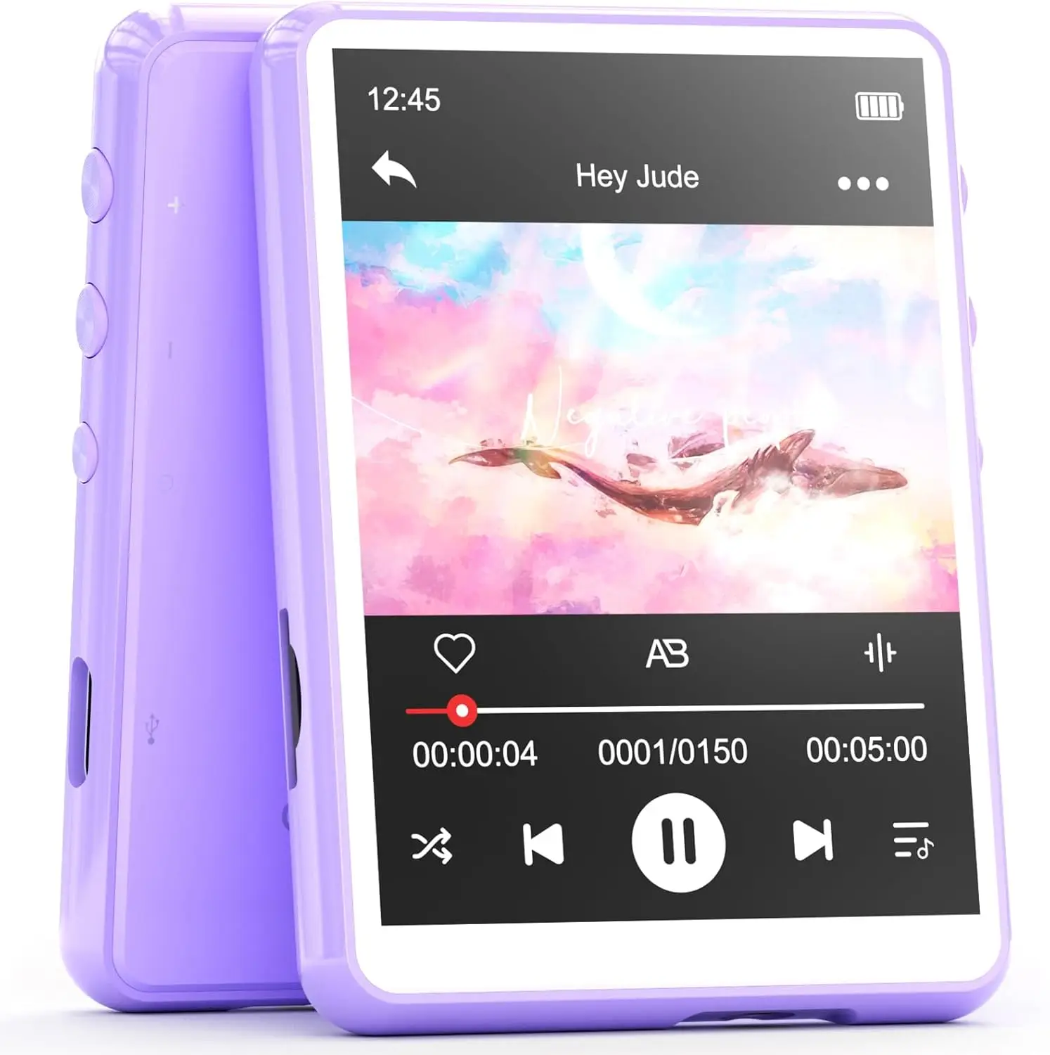 MECHEN 64GB MP3 Player Portable Digital Music Player with Bluetooth 5.3 2.4' Full Touch Screen Speaker FM Radio Line Recording