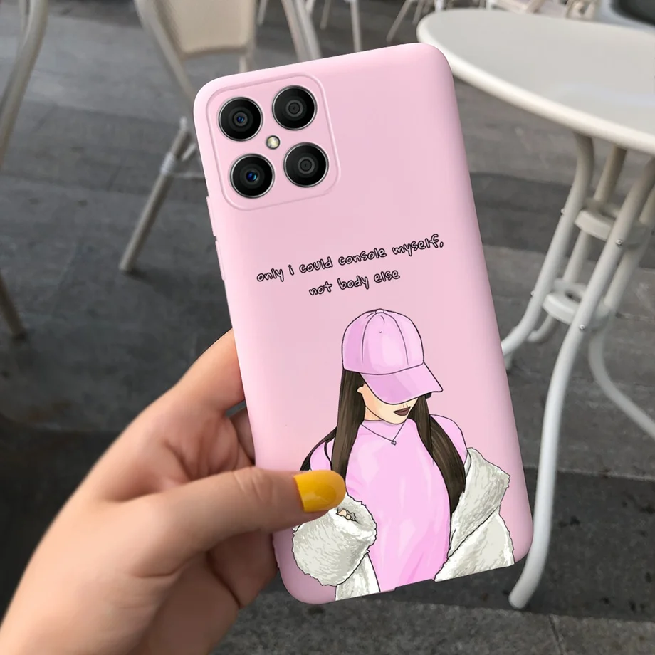 For Honor X8 Case Fundas Huawei Honor X8 2022 Case Original Cover Shockproof Liquid Silicon Soft Back Cover on Honor X 8 TFY-LX1