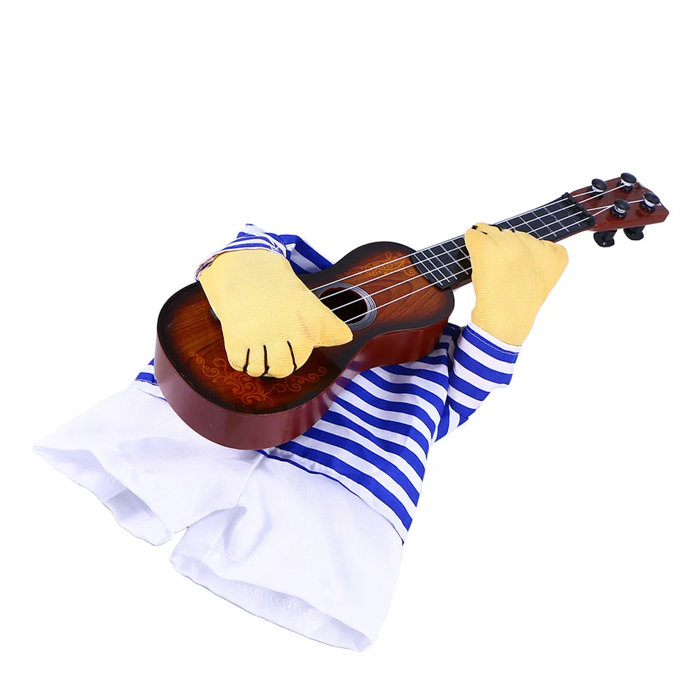 

Cute Puppy Playing Guitar Costume Dog Fancy Outfit Comfortable Fit for Special Events Photo Shoots Size Clothes