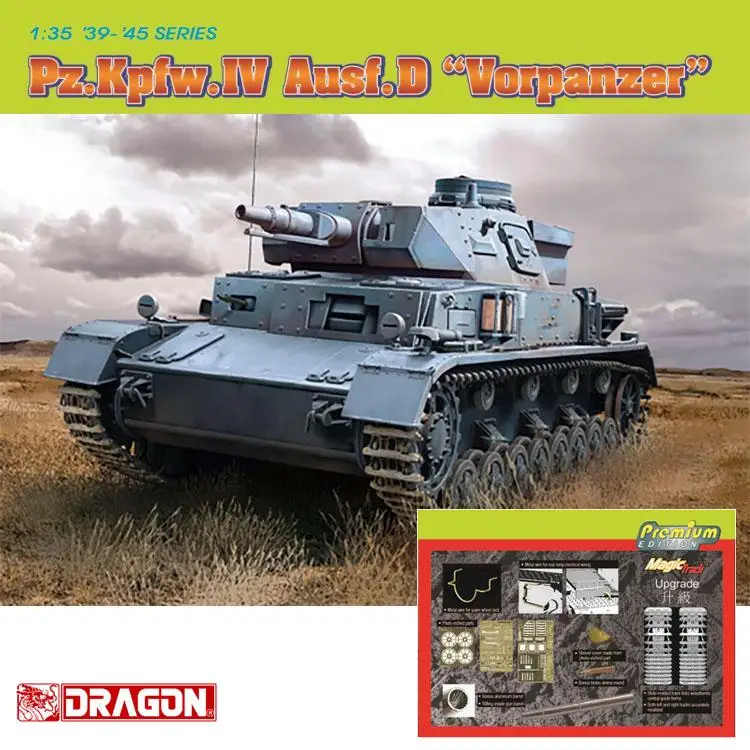 

DRAGON 6981 1/35 WW.II German Pz.Kfpw.IV Ausf.D Vorpanzer w/Magic Tracks Model